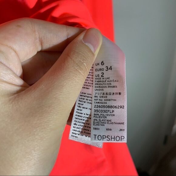 Topshop Bright Pink Slip On Dress Size 2 - Picture 7 of 10